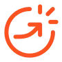 Icon of a circle with an upward-pointing arrow emerging from the center