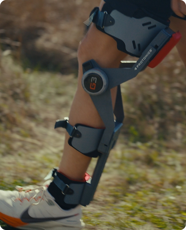 Close-up of a person wearing a model G3